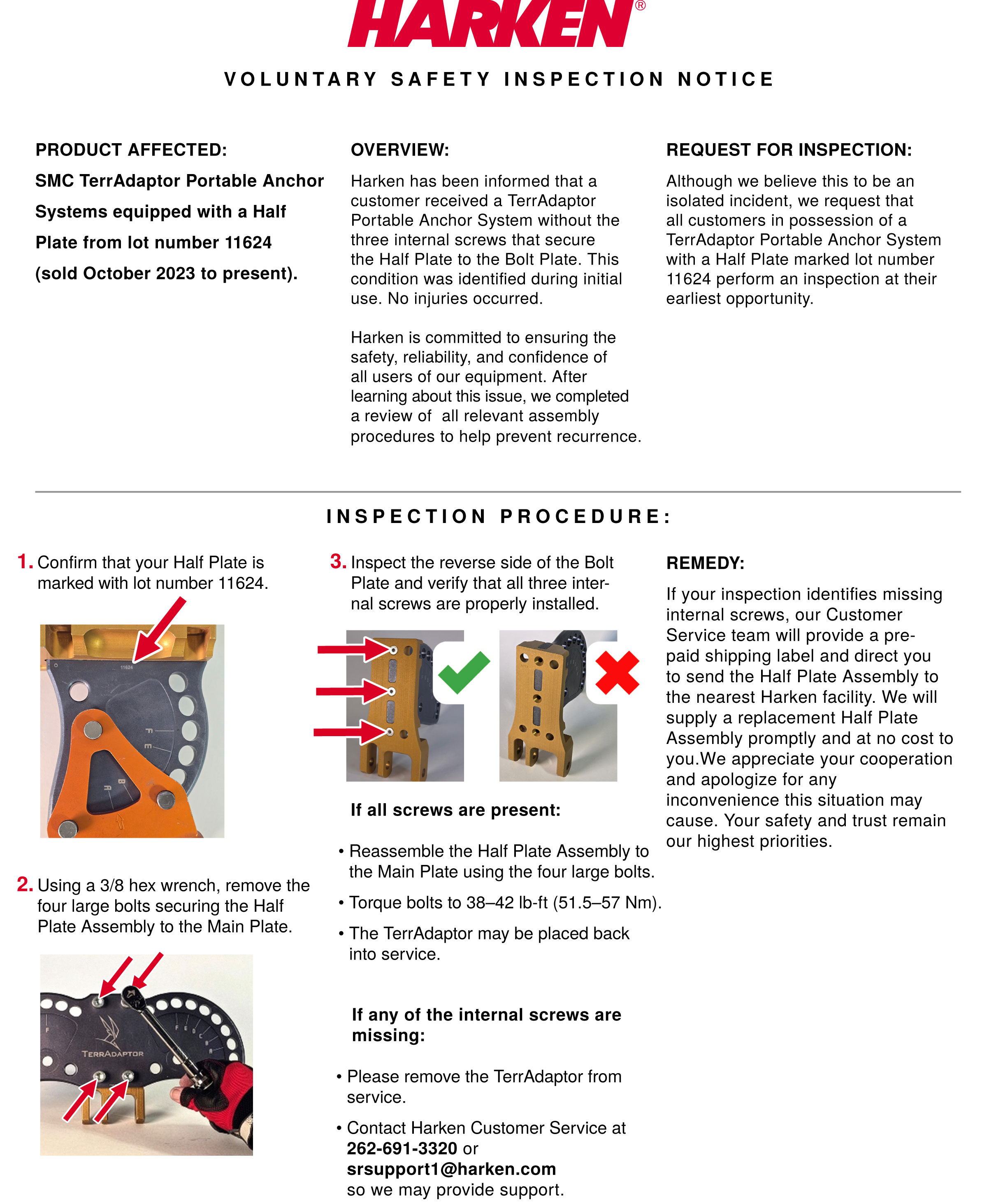 TerrAdaptor Inspection Procedure