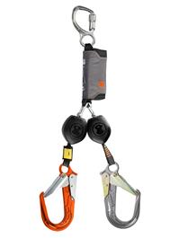 Skylotec Peanut Y Retractable Block Lanyard with Aluminium Connectors