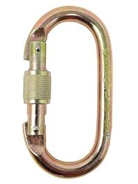 At Height Uk Steel Oval Screwgate Karabiner - Hook Nose