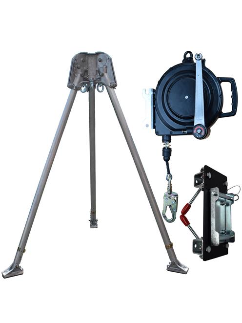 Abtech Confined Space Tripod Kit with 30mtr Fall Arrest Recovery Winch
