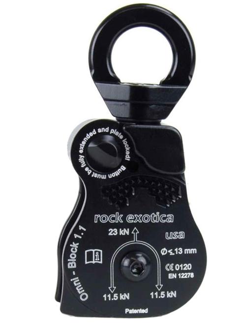 Rock Exotica Omni Block 1.1 Single Swivel Pulley - Black