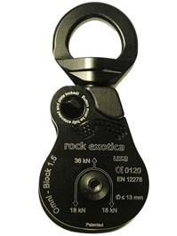 Rock Exotica Omni Block 1.5 Single Swivel Pulley - Black