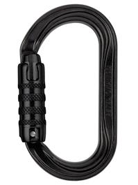 Petzl Oxan Black Triple Action Oval Steel Karabiner